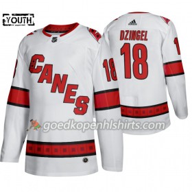 Carolina Hurricanes Ryan Dzingel 18 Adidas 2019-2020 Wit Authentic Shirt - Kinderen